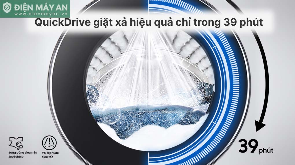 Máy Giặt Samsung AI Inverter 9kg WW90TP44DSB/SV